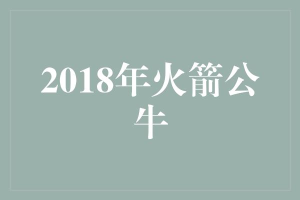2018年火箭公牛