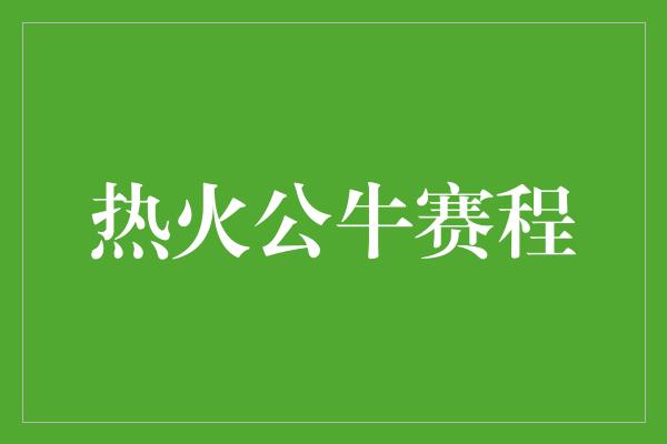 公牛队！热火与公牛，NBA赛场上的激情对决！