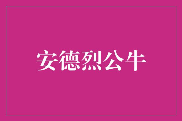 安德烈公牛
