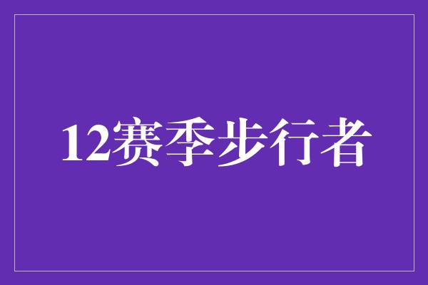 12赛季步行者