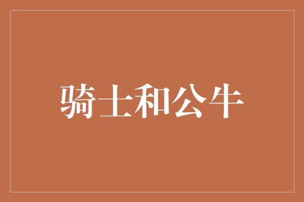 公牛队！骑士与公牛 勇往直前的对决