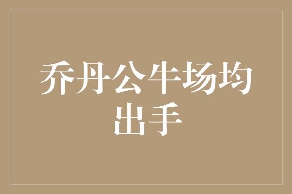 乔丹公牛场均出手