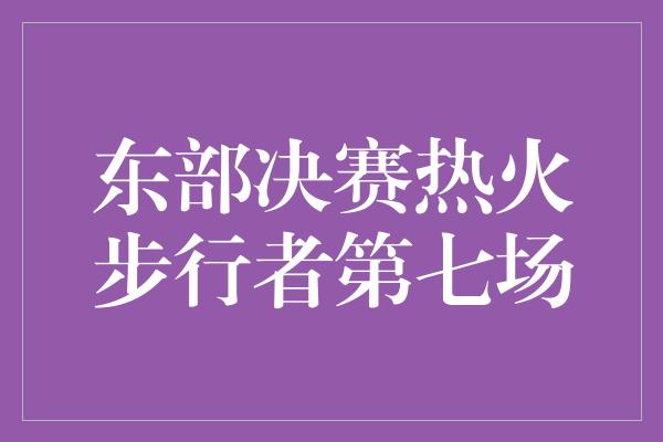 东部决赛热火步行者第七场