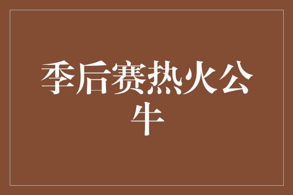 季后赛热火公牛